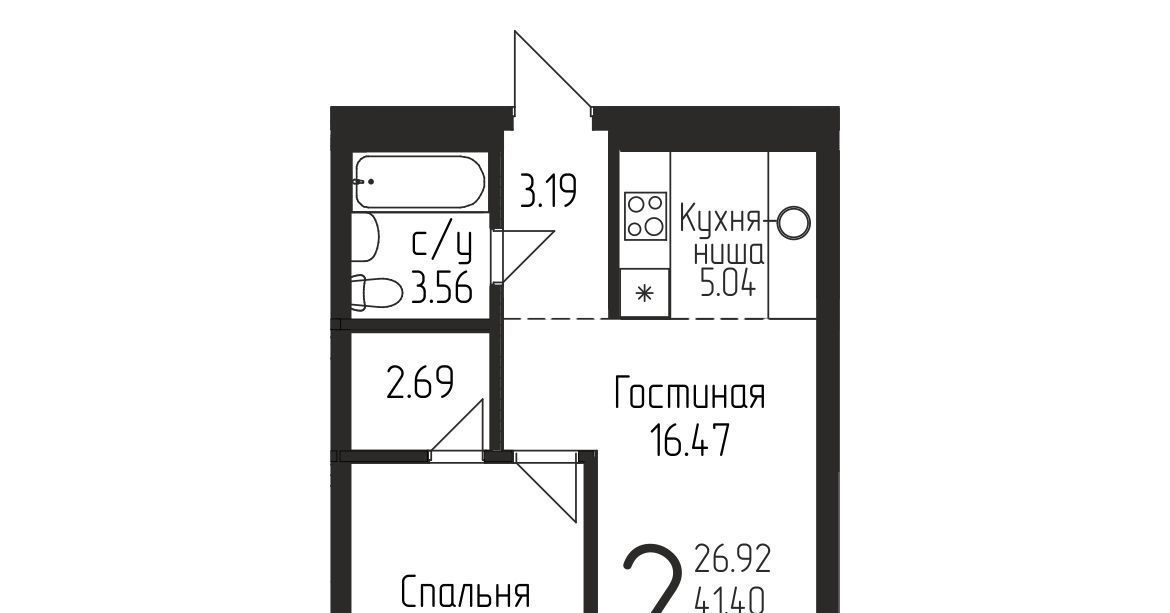 квартира г Уфа р-н Кировский ул Испытателей 89 фото 1