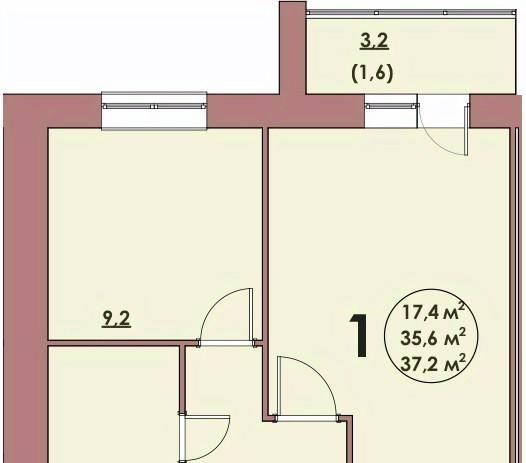 квартира г Волжский 38-й микрорайон ул С.Р. Медведева 41/2 фото 1