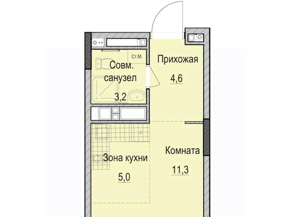 квартира г Казань ЖК «Ферма-2» Проспект Победы, жилмассив фото 1