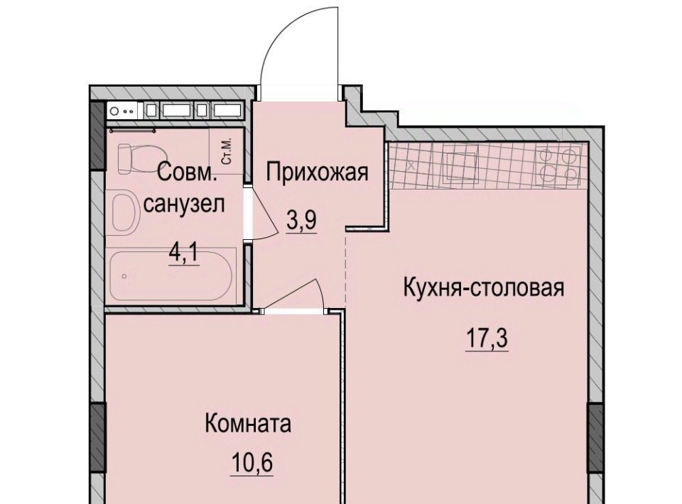 квартира г Казань ЖК «Ферма-2» Проспект Победы, жилмассив фото 1