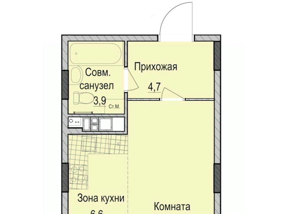 квартира г Казань ЖК «Ферма-2» Проспект Победы, жилмассив фото 1