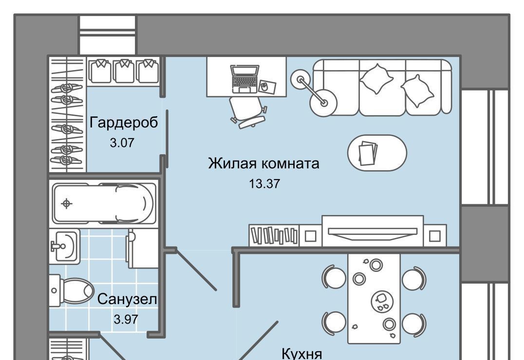 квартира г Пермь р-н Дзержинский Заимка ЖК Камаполис фото 1