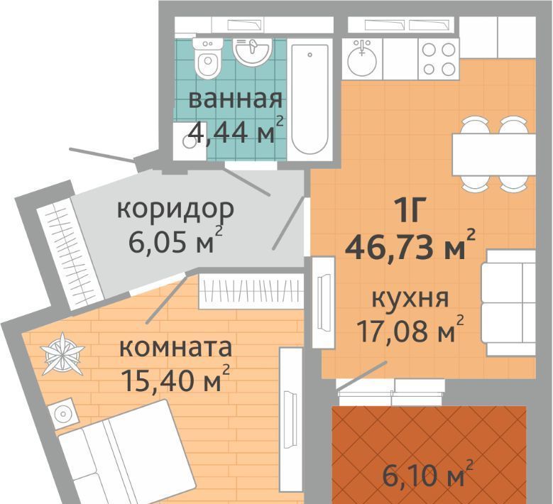 квартира г Екатеринбург р-н Верх-Исетский ВИЗ жилрайон, Семейный квартал Дружный жилой комплекс фото 1