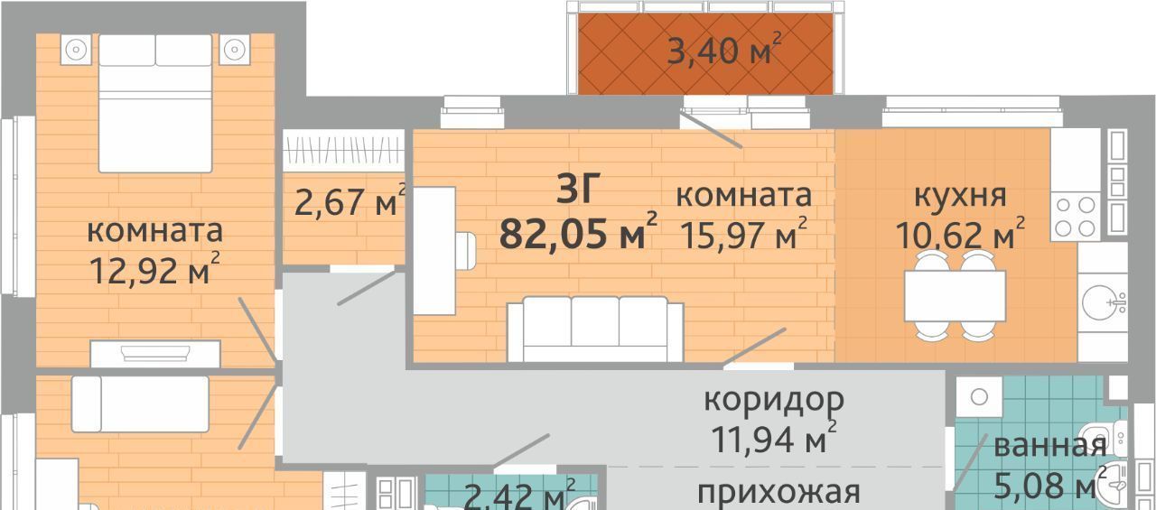 квартира г Екатеринбург р-н Верх-Исетский ВИЗ жилрайон, Семейный квартал Дружный жилой комплекс фото 1