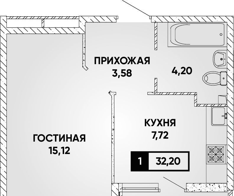 квартира г Краснодар р-н Прикубанский ул Наставников фото 1