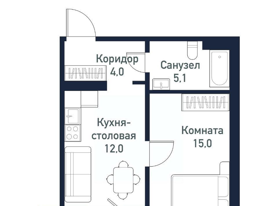 квартира р-н Сосновский п Западный микрорайон «Просторы» Кременкульское с/пос фото 1