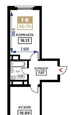 квартира г Краснодар р-н Прикубанский Школьный микрорайон ул Школьная 1 фото 1