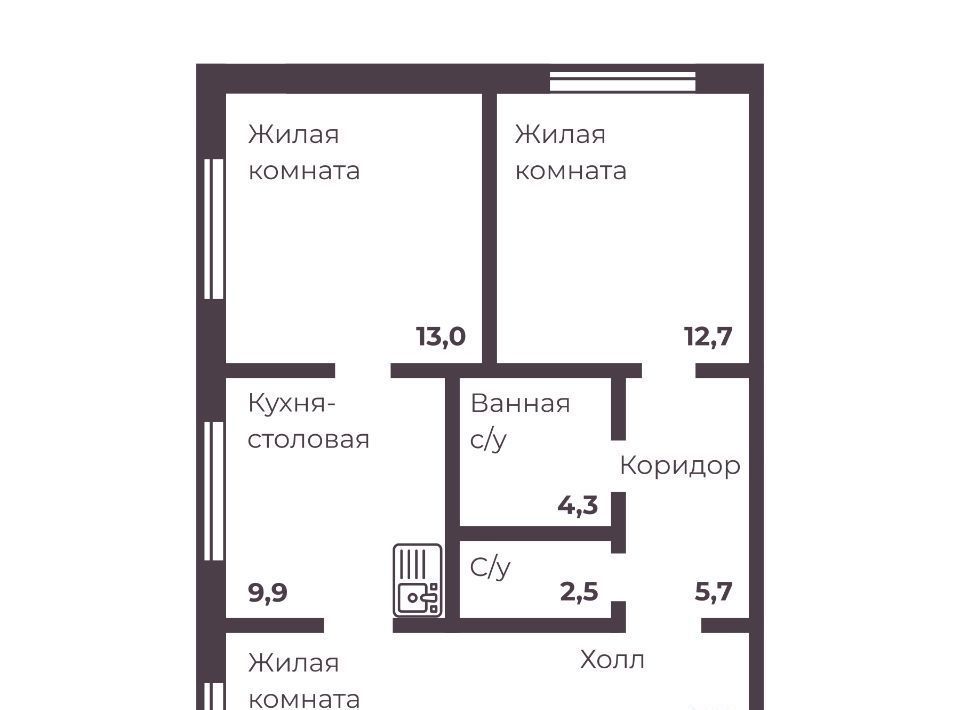 квартира г Челябинск р-н Тракторозаводский ЖК Ленина 4 фото 1