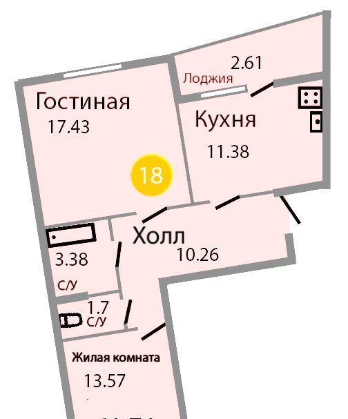 квартира р-н Зеленоградский г Зеленоградск ул Тургенева 16а фото 1