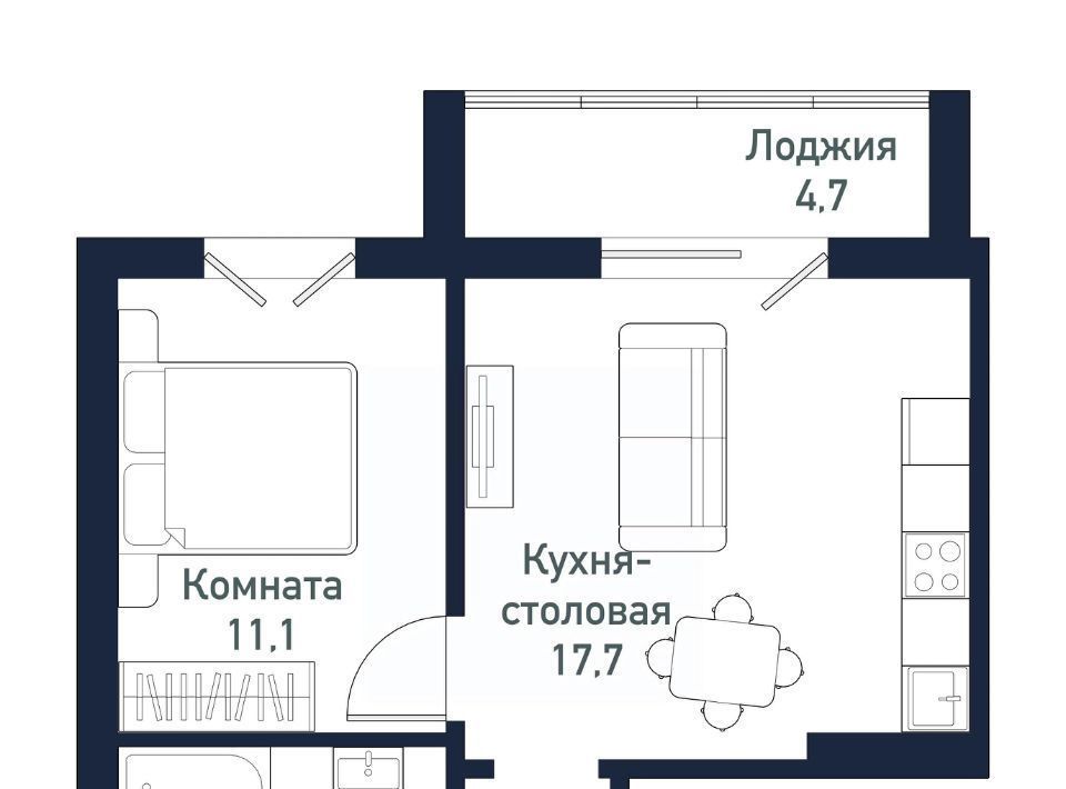 квартира р-н Сосновский п Западный микрорайон «Просторы» Кременкульское с/пос фото 1