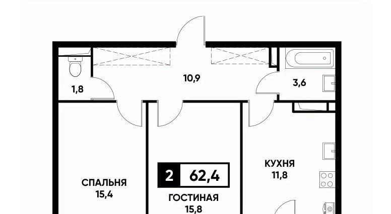 квартира г Ставрополь р-н Промышленный пр-кт Российский 12к/1 фото 1