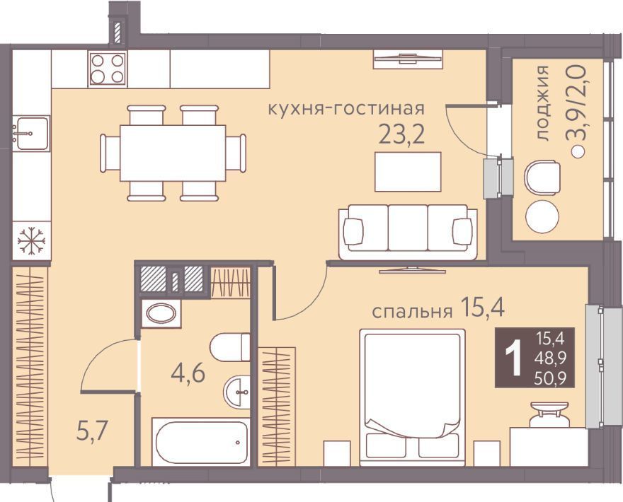 квартира г Пермь р-н Мотовилихинский ул Серебристая 14 фото 1