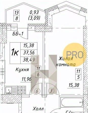 квартира г Воронеж р-н Ленинский ул Ворошилова 10/1 фото 2