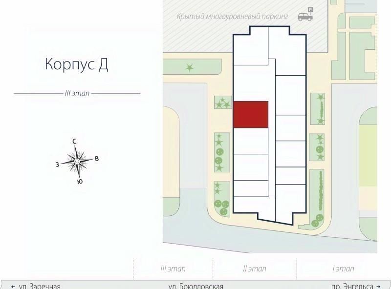 квартира г Санкт-Петербург п Парголово ул Брюлловская 3кд метро Парнас фото 2