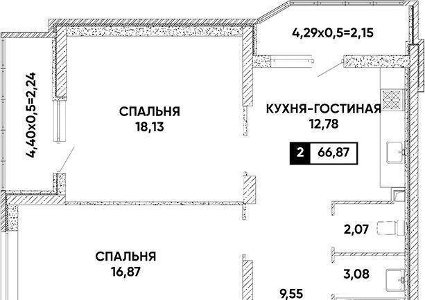 квартира г Краснодар р-н Прикубанский микрорайон «Губернский» фото 1