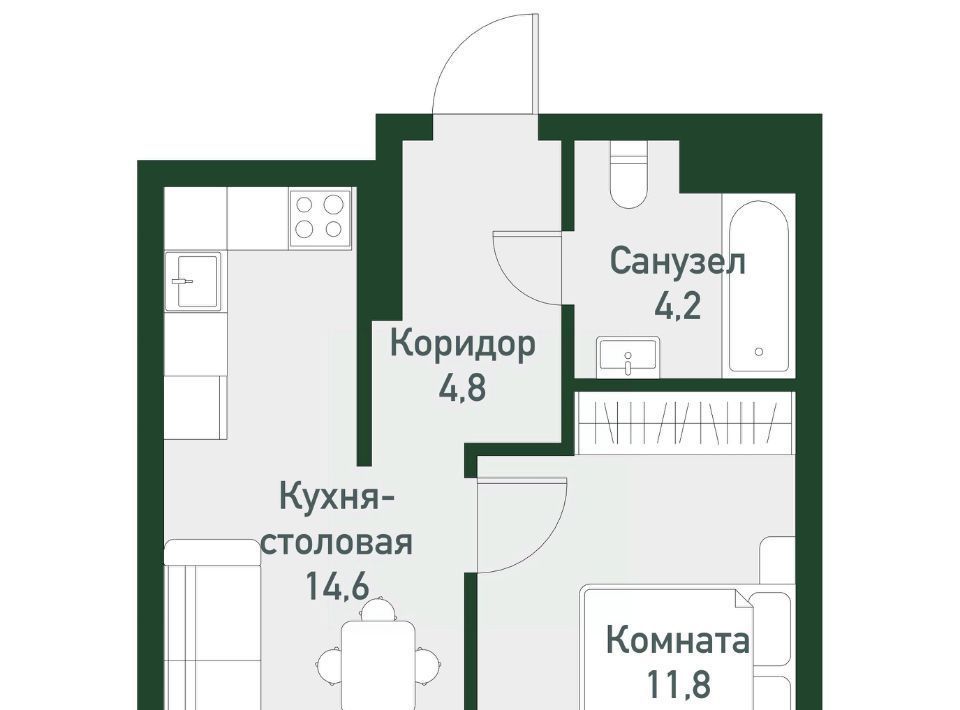 квартира р-н Сосновский п Западный р-н мкр Привилегия Кременкульское с/пос фото 1