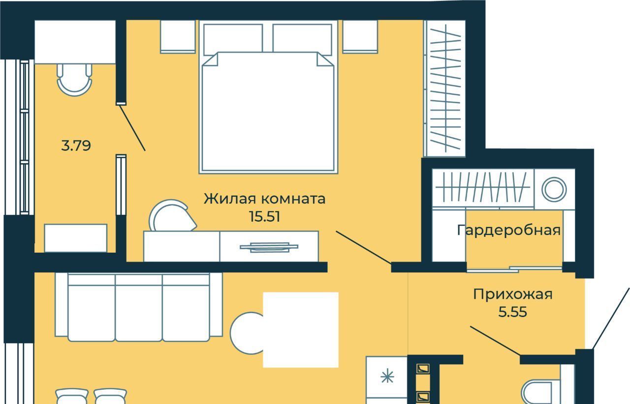 квартира г Екатеринбург Эльмаш ЖК Изумрудный Бор Проспект Космонавтов, жилрайон фото 1