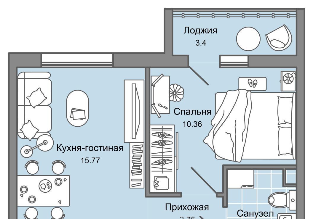 квартира г Ульяновск р-н Заволжский Новый Город ЖК Юлла 10-й кв-л фото 1