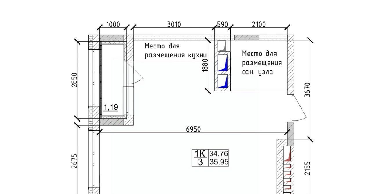 квартира г Кемерово р-н Заводский 15-й микрорайон Южный ЖК 7 Высот фото 1