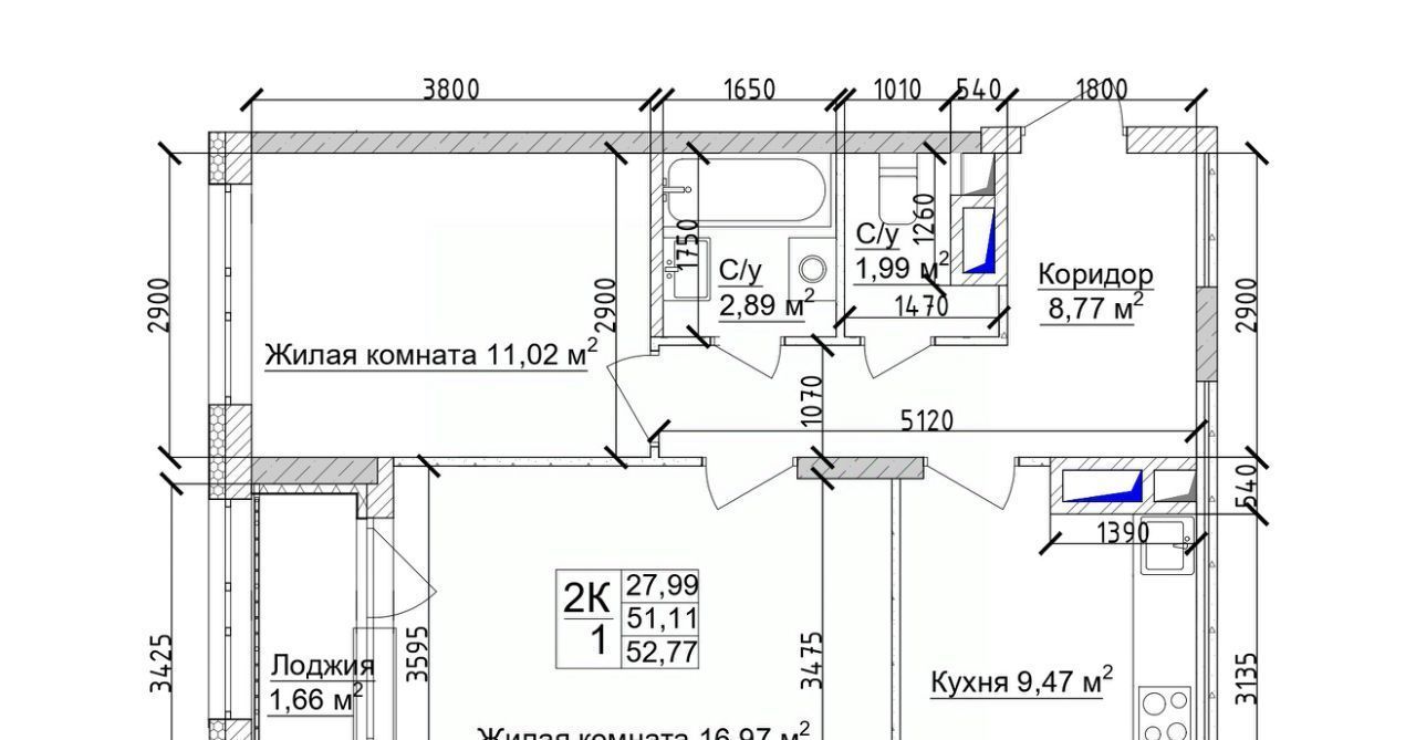 квартира г Кемерово р-н Заводский 15-й микрорайон Южный фото 2
