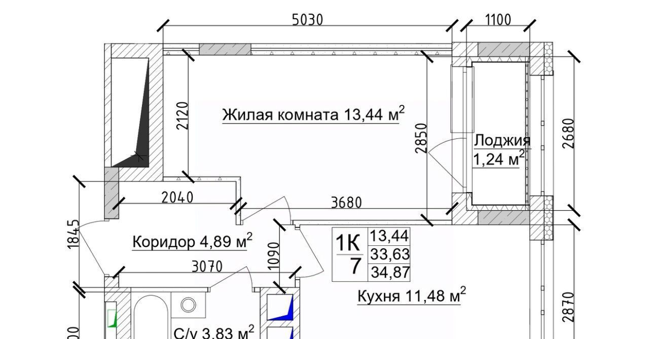 квартира г Кемерово р-н Заводский 15-й микрорайон Южный ЖК 7 Высот фото 2