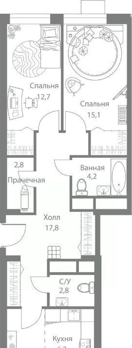 квартира г Москва метро Немчиновка ЖК Стеллар Сити фото 1