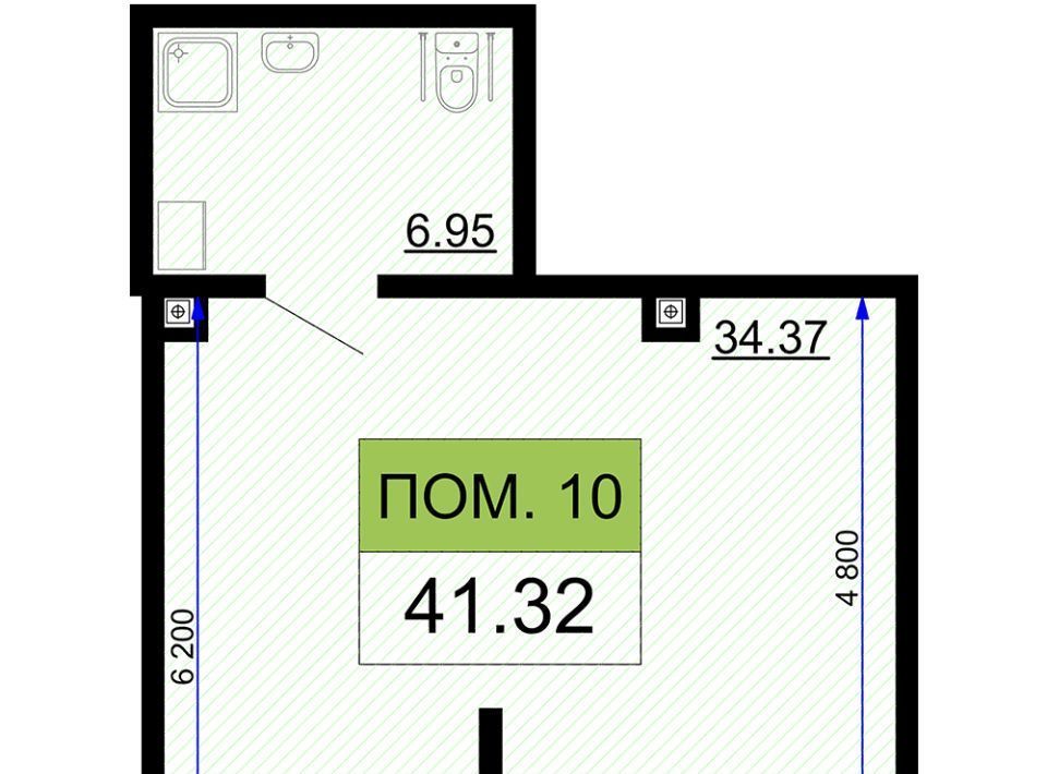 квартира г Краснодар р-н Центральный ЖК Фонтаны фото 1