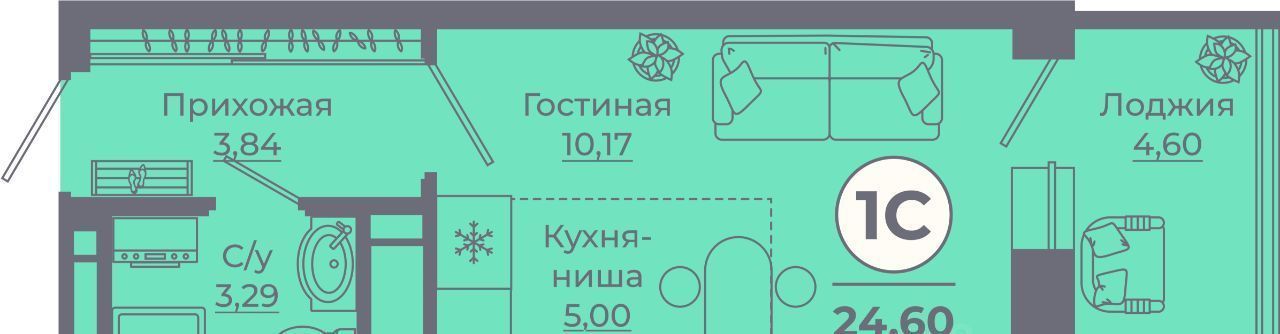 квартира г Ростов-на-Дону р-н Советский ул Еременко 109/23 фото 1