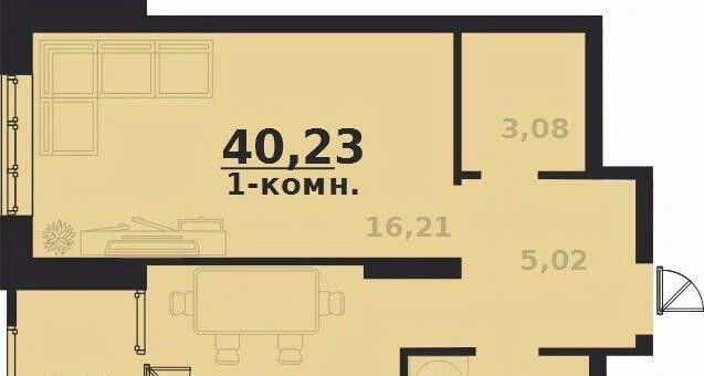 квартира г Ульяновск р-н Заволжский Новый Город ЖК Атмосфера 3 17-й кв-л фото 1