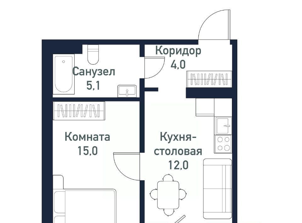 квартира р-н Сосновский п Западный Кременкульское с/пос, ул. Имени капитана Ефимова, 8 фото 1