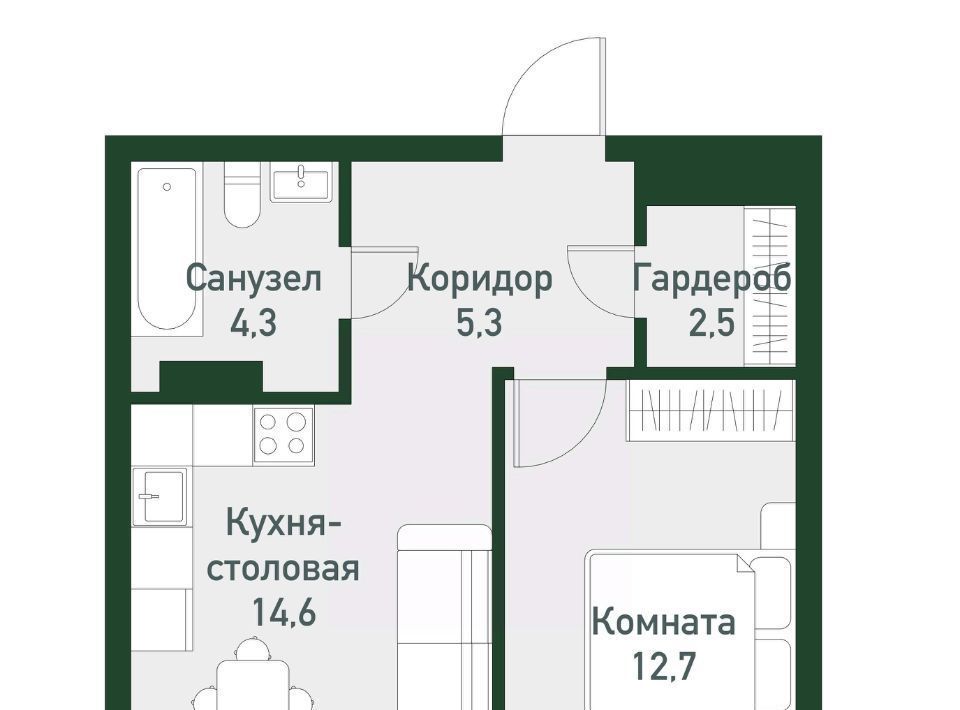 квартира п Западный р-н мкр Привилегия ул Спортивная 20 Кременкульское с/пос фото 1