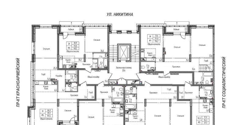 квартира г Барнаул р-н Центральный ул Короленко 86 фото 1