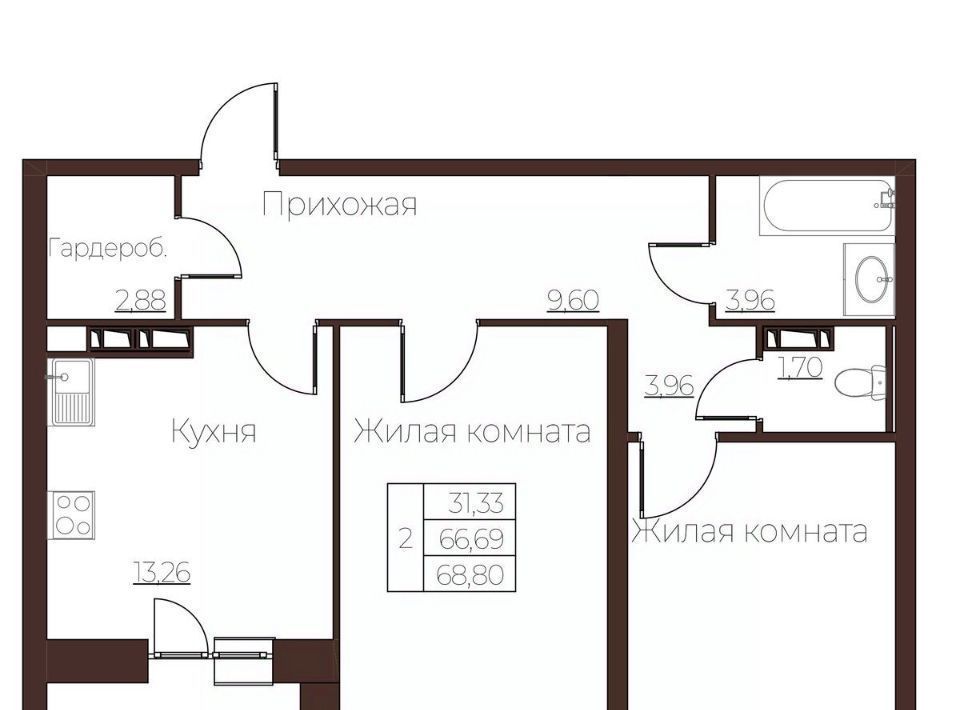 квартира г Орел р-н Заводской ул Левый Берег реки Оки 21 фото 1