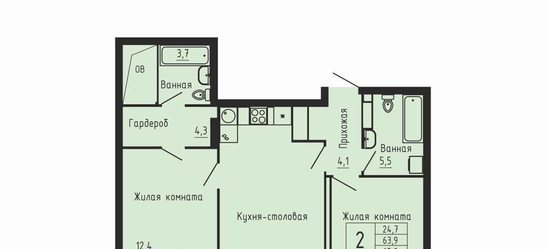 квартира г Екатеринбург Чкаловская жилой квартал Олимпика фото 1