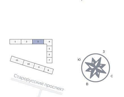 квартира г Санкт-Петербург п Шушары ул Школьная метро Купчино дом, жилой фото 1