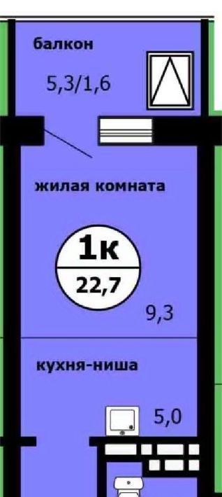 квартира г Красноярск р-н Ленинский Садоводческое товарищество Химик Завода СК фото 1