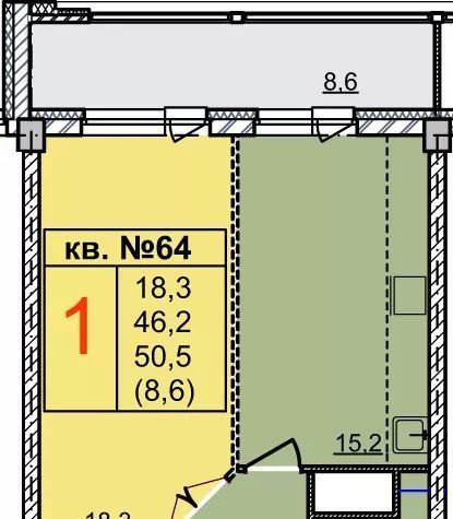 квартира г Нижний Новгород Горьковская ул Артельная 15к/1 фото 1