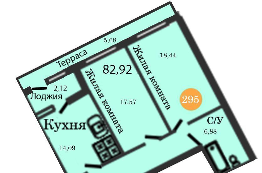 квартира г Калининград р-н Центральный ул Генерал-фельдмаршала Румянцева 7 фото 1