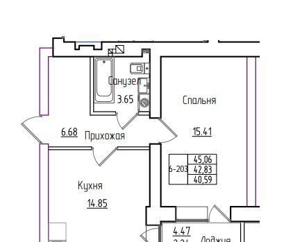 квартира г Калининград р-н Ленинградский ул Согласия 53б фото 1