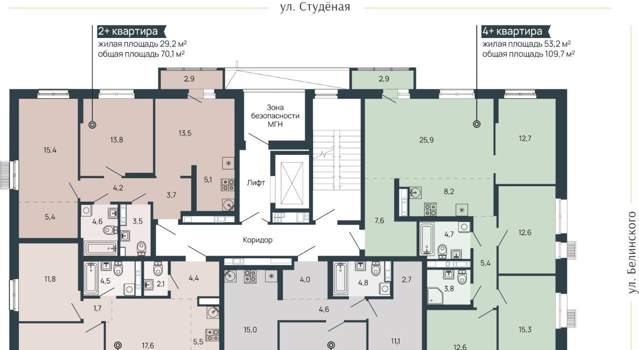 квартира г Нижний Новгород Горьковская Резиденция жилой комплекс фото 4