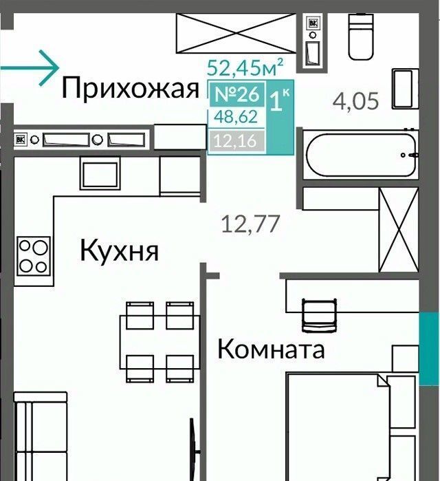 квартира г Симферополь Крымская Роза ул Александра Захарченко фото 1