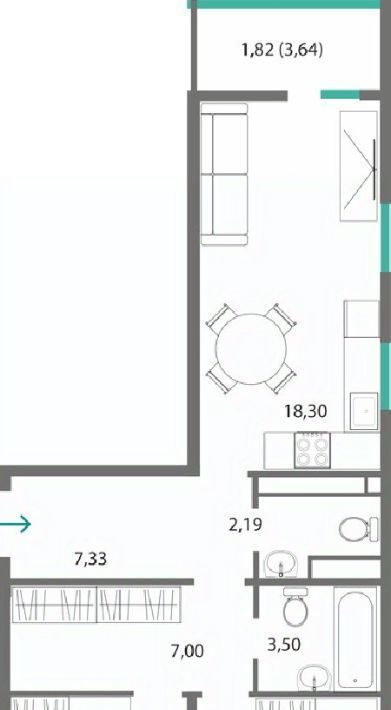 квартира г Симферополь Крымская Роза ул Александра Захарченко фото 1