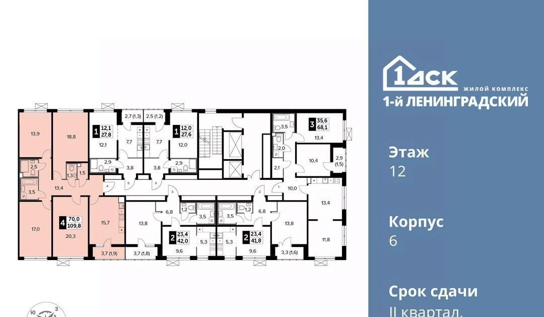 квартира г Москва метро Ховрино ЖК Первый Ленинградский фото 2