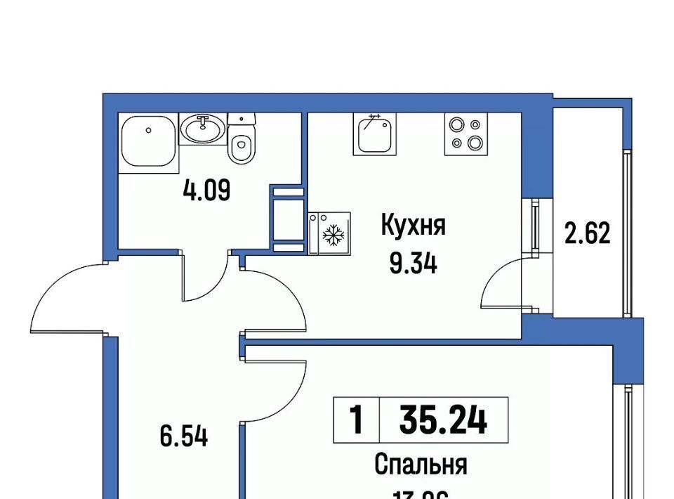 квартира р-н Всеволожский г Мурино ЖК «Урбанист» Девяткино фото 1