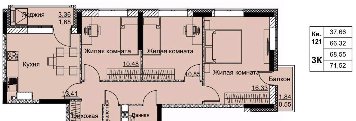 квартира г Ижевск р-н Ленинский Строитель ЖК «Притяжение» жилрайон, 6-й мкр фото 1