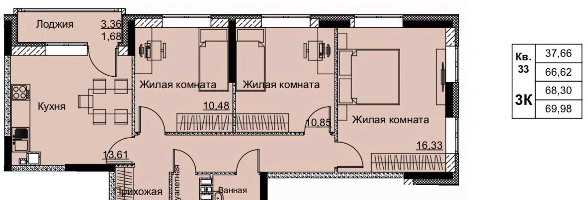 квартира г Ижевск р-н Ленинский Строитель ЖК «Притяжение» жилрайон, 6-й мкр фото 1