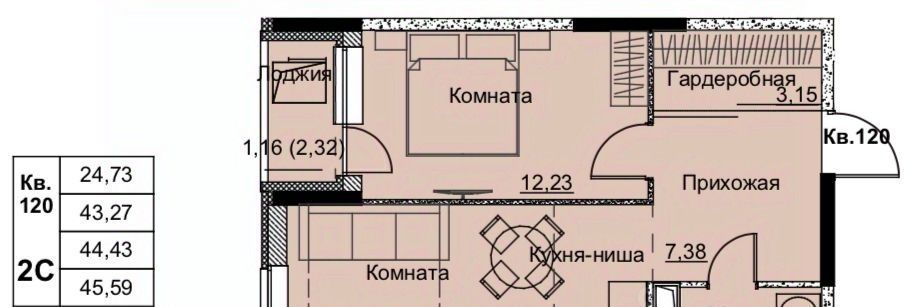 квартира г Ижевск р-н Ленинский Строитель жилрайон, 6-й мкр фото 1