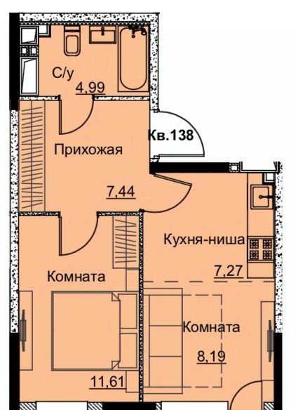 квартира г Ижевск р-н Ленинский Строитель жилрайон, 6-й мкр фото 1