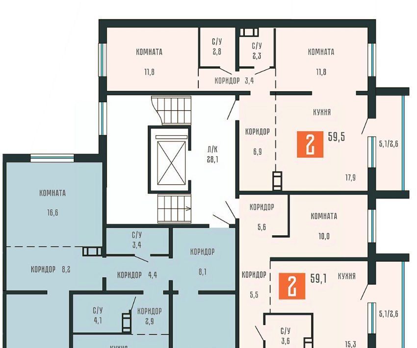квартира г Курган ул Тимофея Невежина 3к/1 фото 2