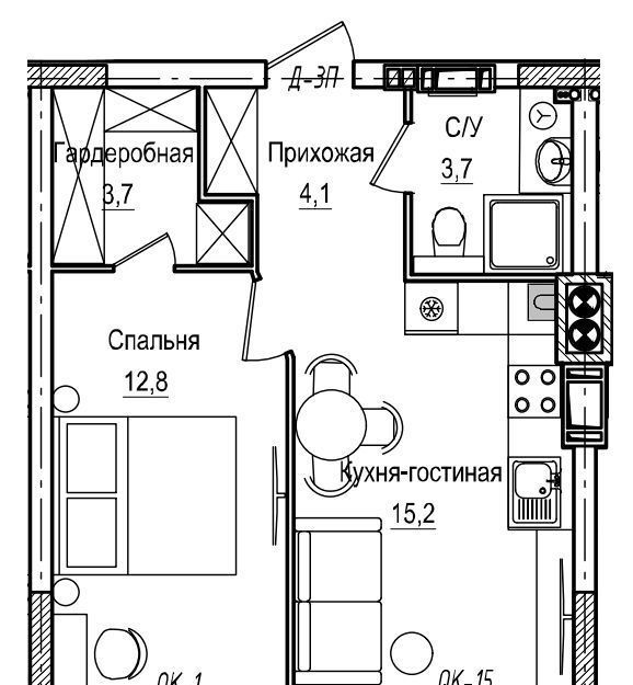 квартира г Калининград р-н Ленинградский ул Стекольная фото 1